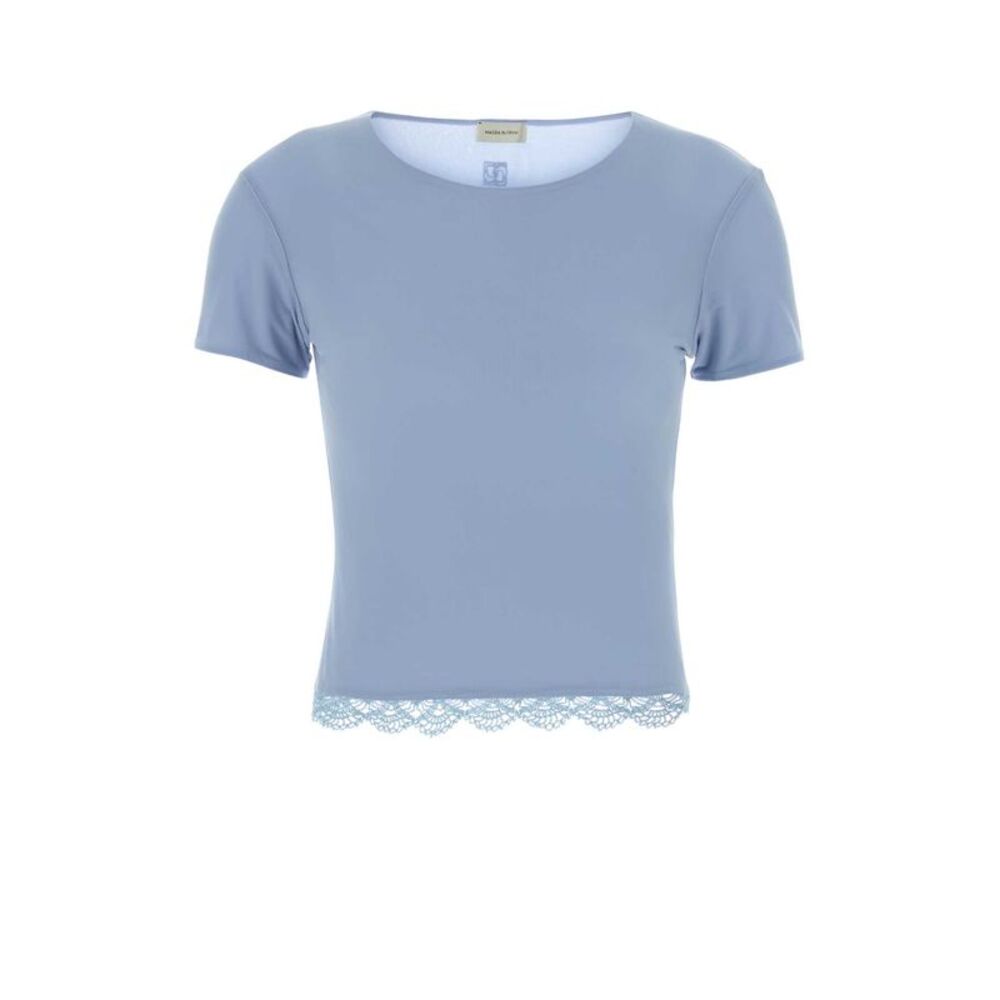 Magda Butrym Women Powder Lue Stretch Cupro T-Shirt
